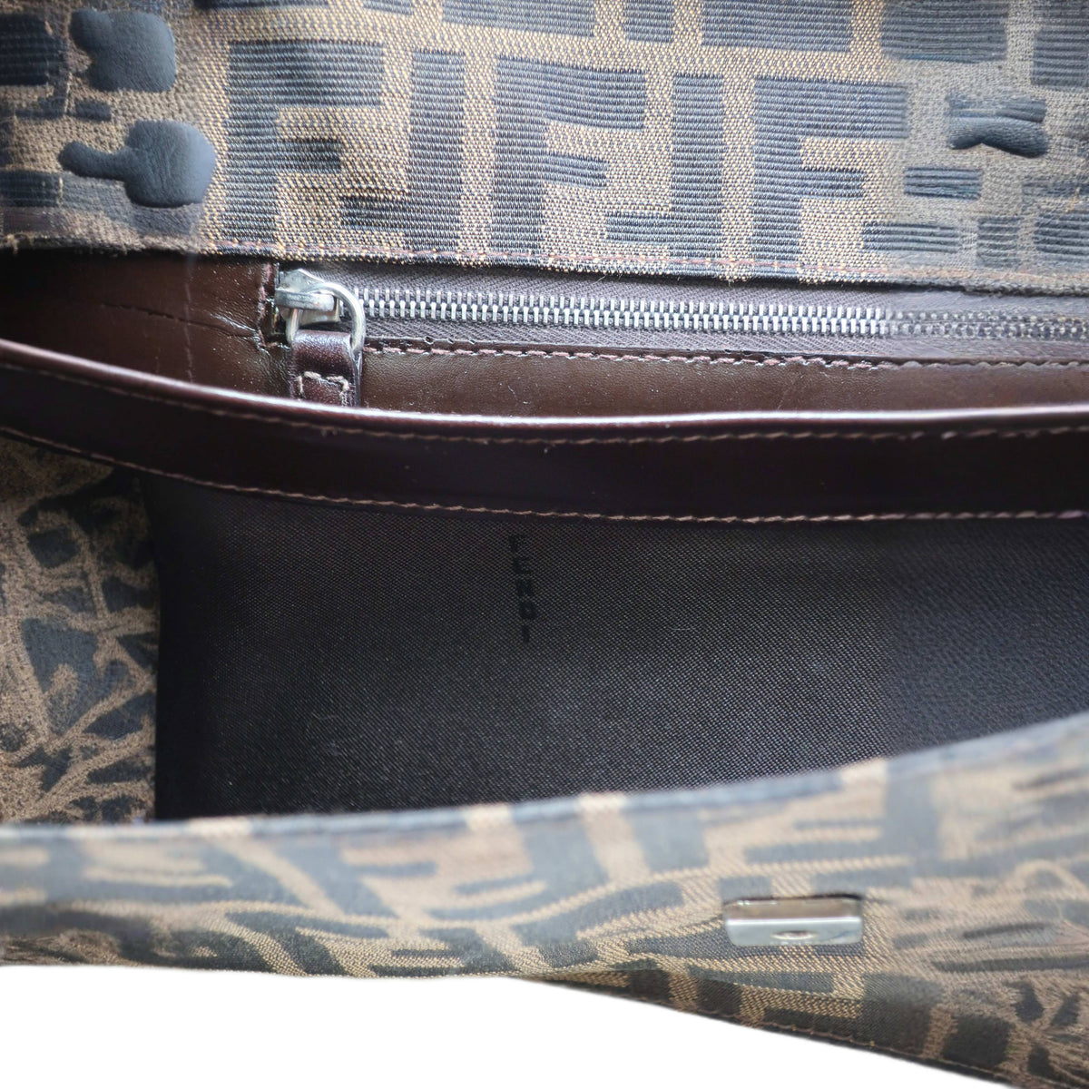 FENDI Mamma Baguette Shoulder Zucca HandBag
