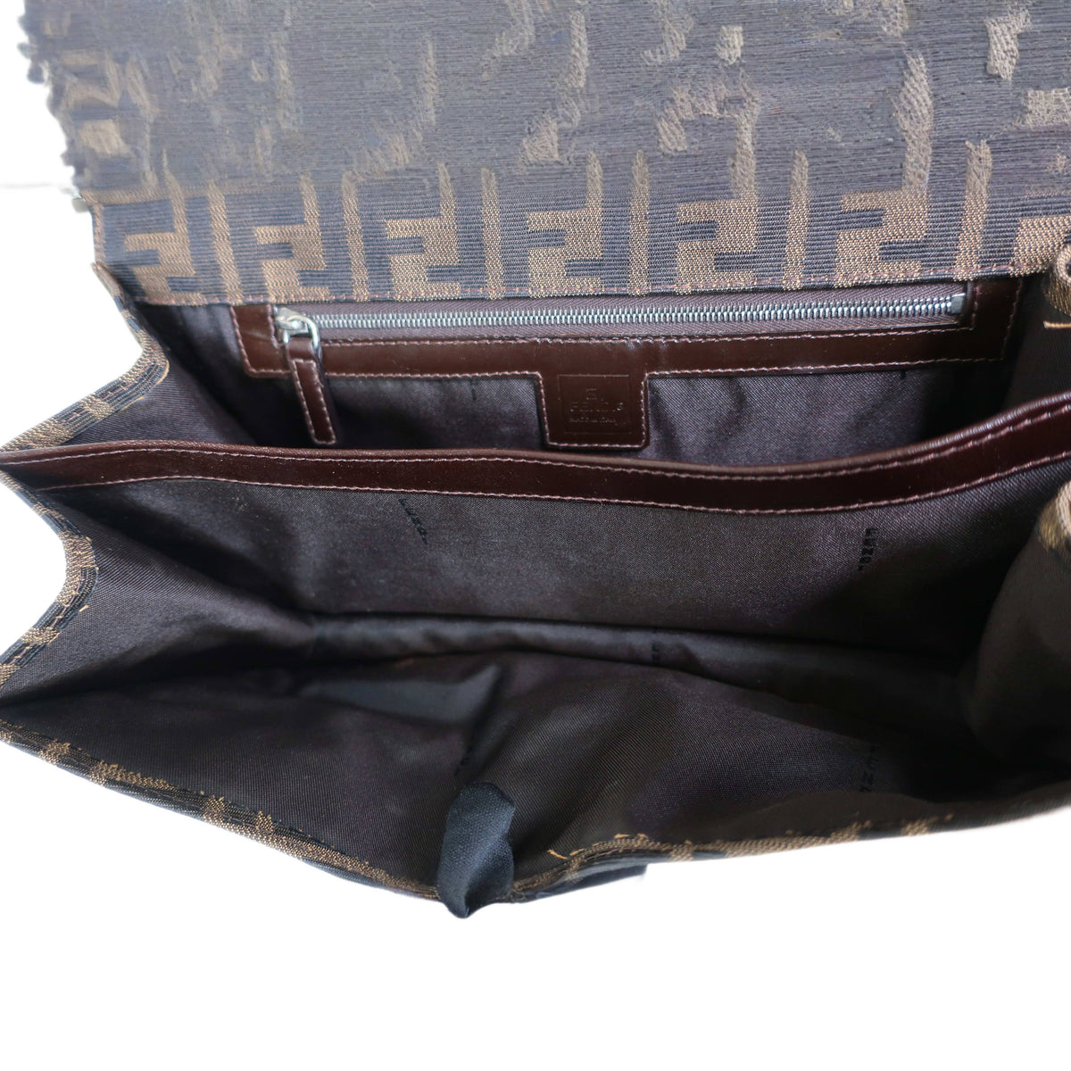 FENDI Mamma Baguette Shoulder Zucca HandBag