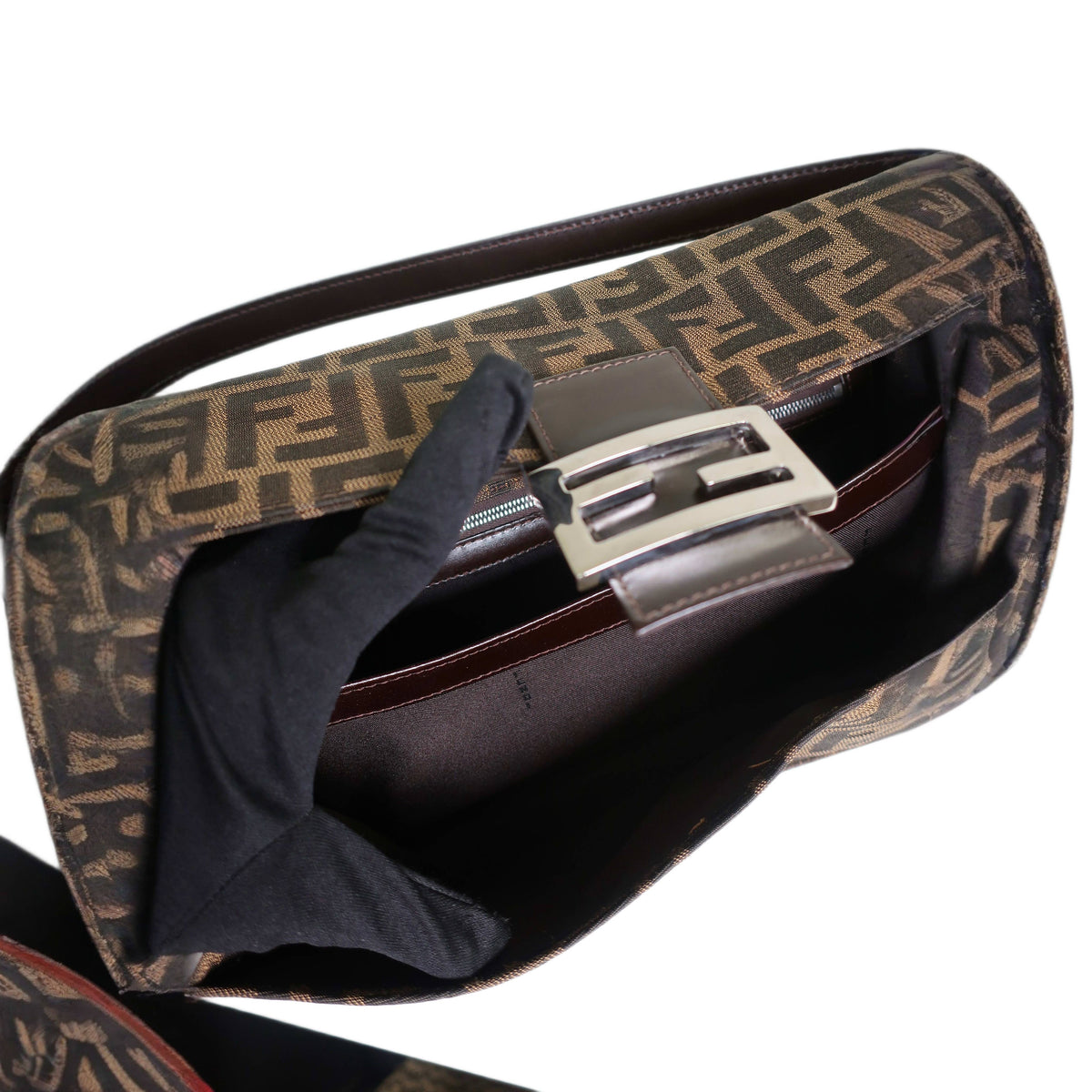 FENDI Mamma Baguette Shoulder Zucca HandBag