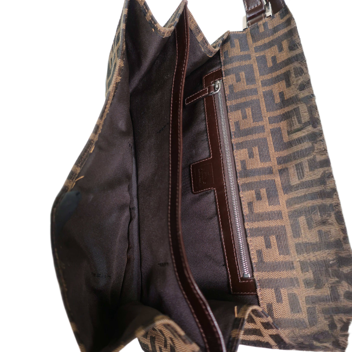 FENDI Mamma Baguette Shoulder Zucca HandBag