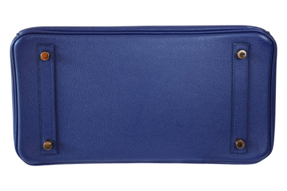 Hermès Birkin 30 Touch Blue Sapphire & Blue Marine with Rose Gold Hardware Stamp C 2018
