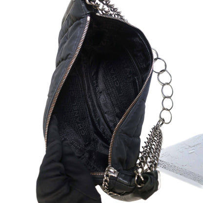 CHANEL Chocolate Bar Hobo Chain Bag