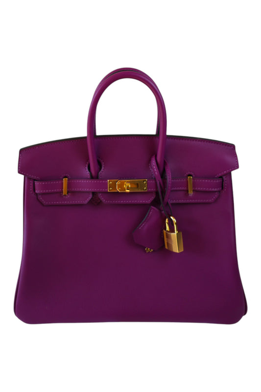 Hermès Birkin 25 Anemone Swift with Gold Hardware Stamp Y 2020