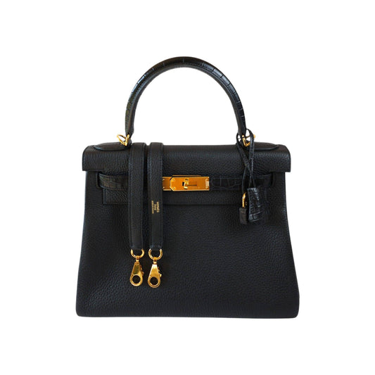 Hermès Kelly 28 Touch Noir with Gold Hardware Stamp Z 2021