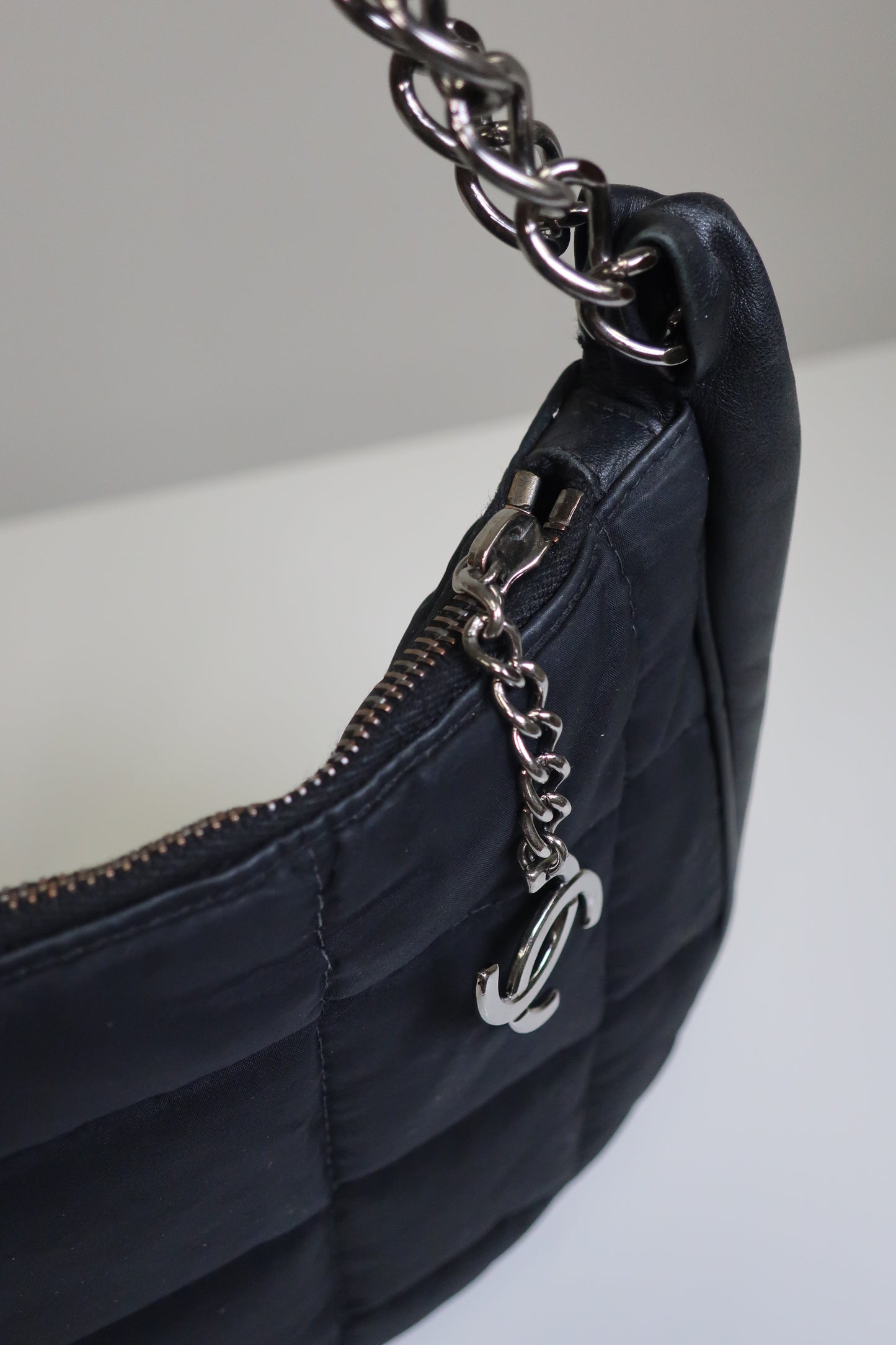 CHANEL Chocolate Bar Hobo Chain Bag