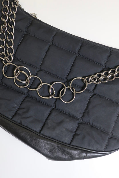 CHANEL Chocolate Bar Hobo Chain Bag