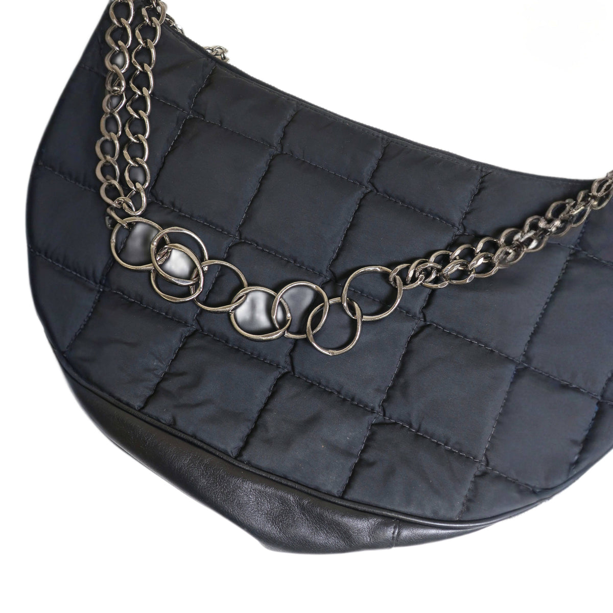 CHANEL Chocolate Bar Hobo Chain Bag