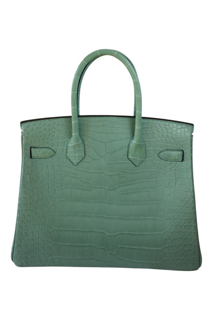 Hermès Birkin 30 Vert D’Eau with Gold Hardware Stamp B 2023