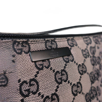 GUCCI Cosmetics Accessory Pouch In Navy GG Canvas
