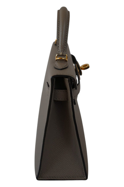 Hermès Mini Kelly II 20 Gris Asphalte with Gold Hardware 2018 Stamp C
