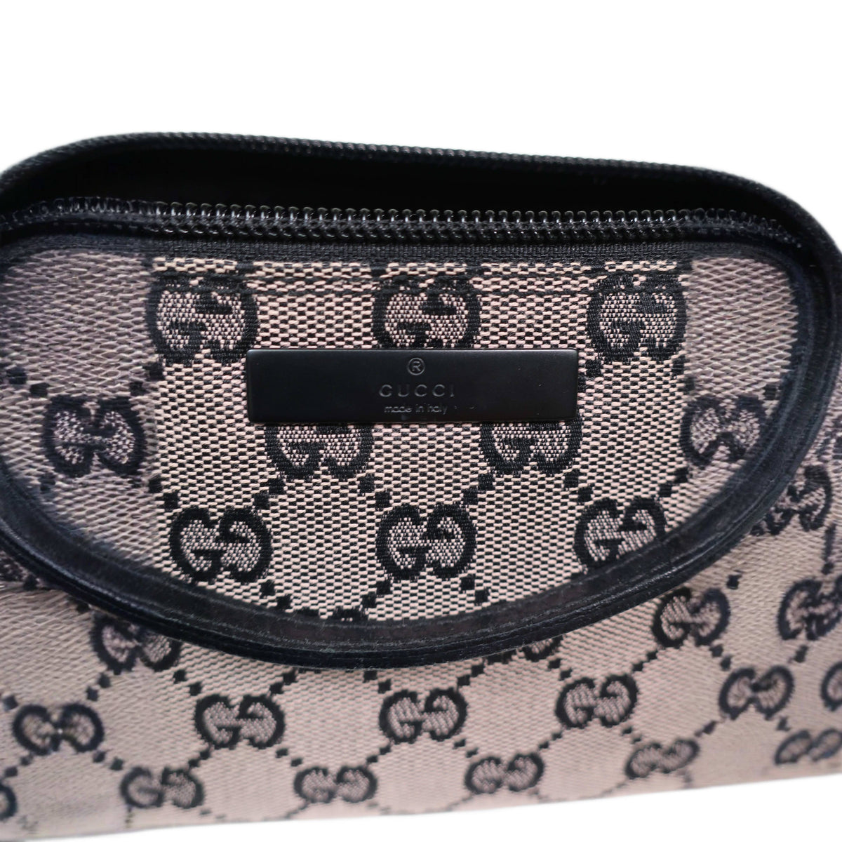GUCCI Cosmetics Accessory Pouch In Navy GG Canvas