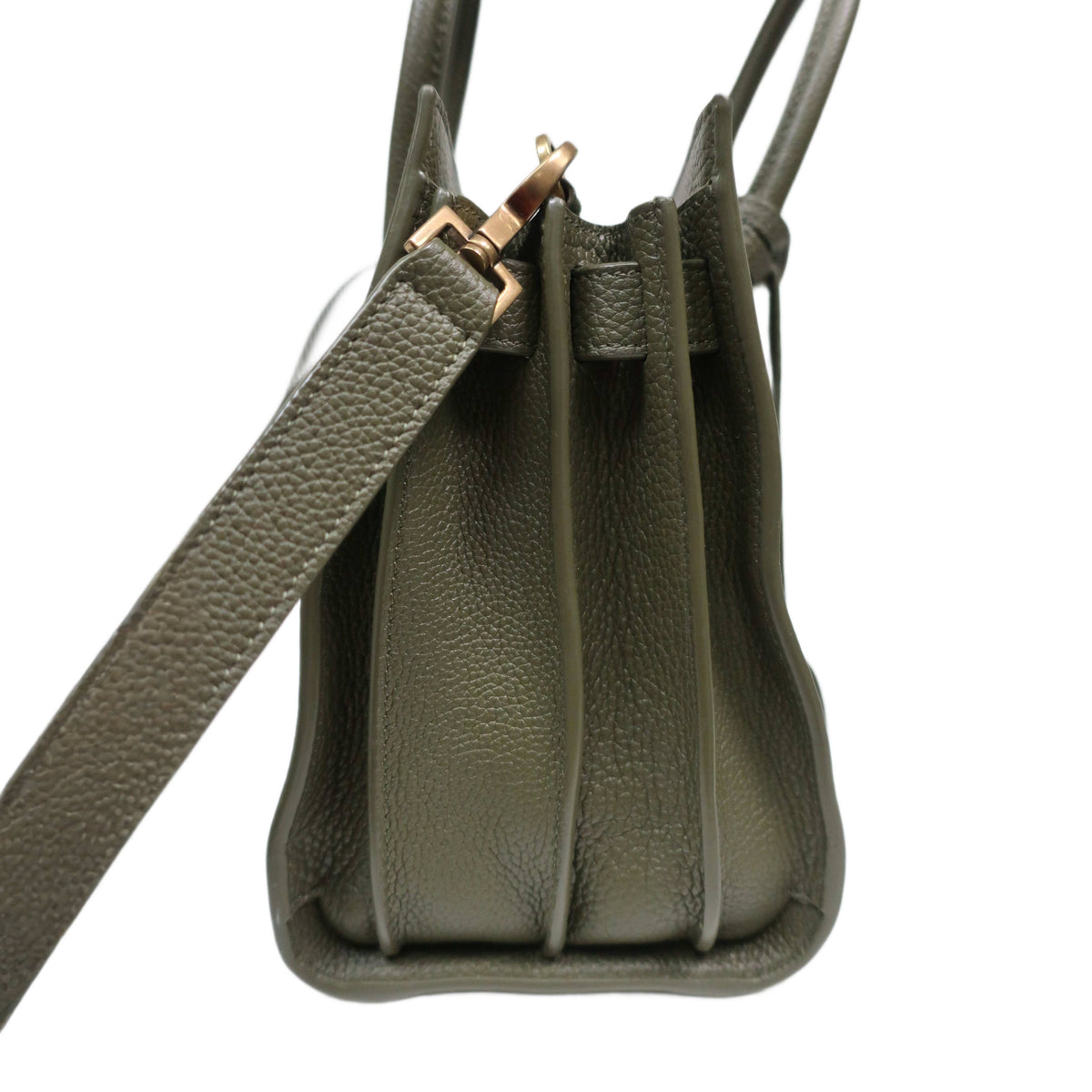 SAINT LAURENT Grained Calfskin Nano Supple Sac De Jour Bag
