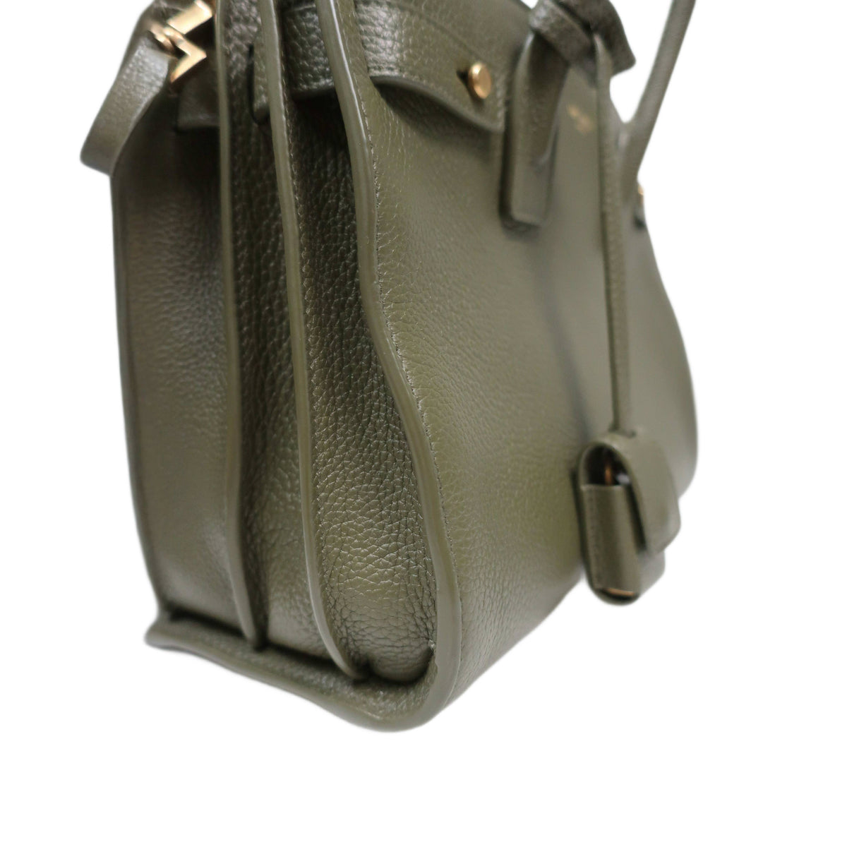 SAINT LAURENT Grained Calfskin Nano Supple Sac De Jour Bag