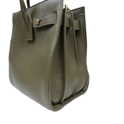 SAINT LAURENT Grained Calfskin Nano Supple Sac De Jour Bag