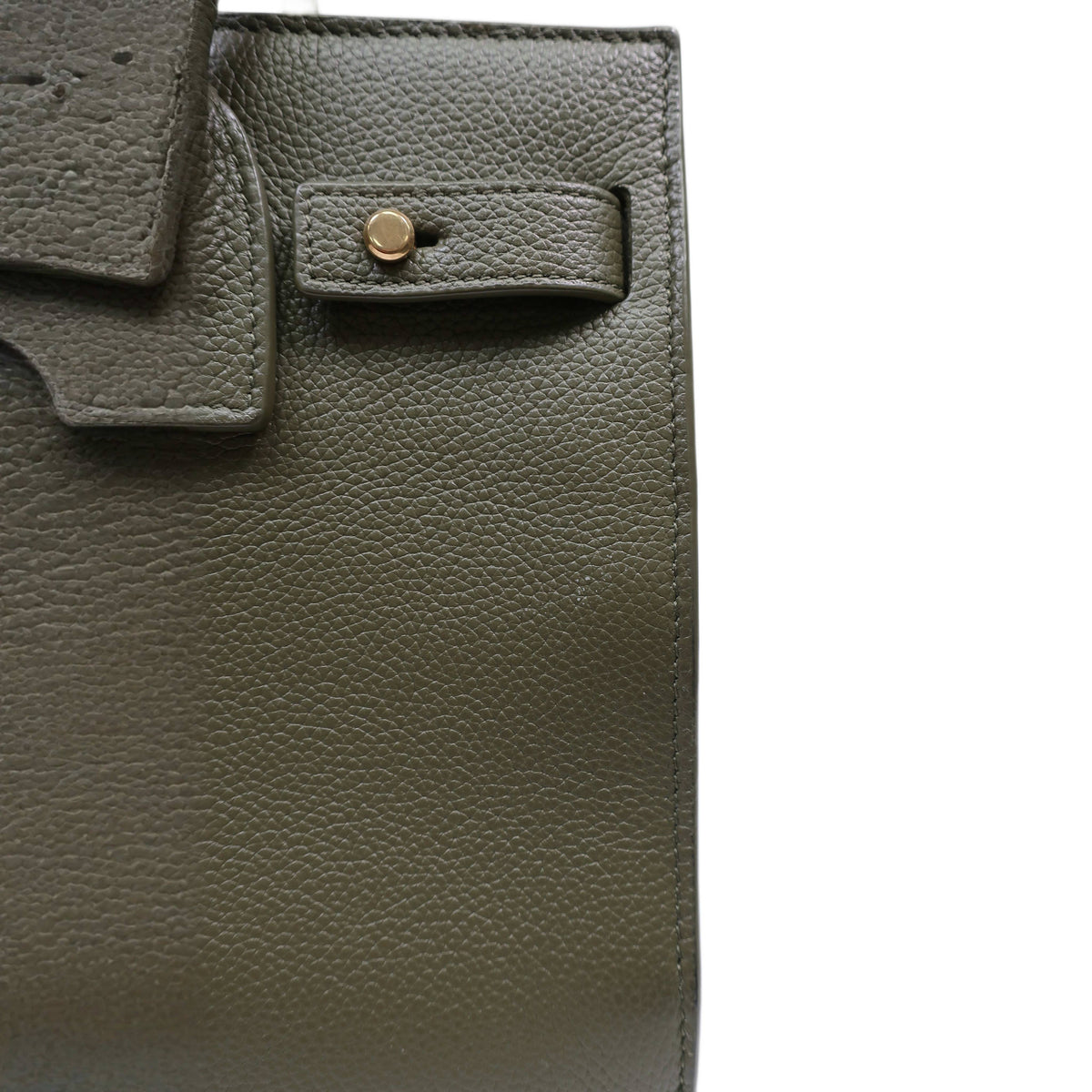 SAINT LAURENT Grained Calfskin Nano Supple Sac De Jour Bag