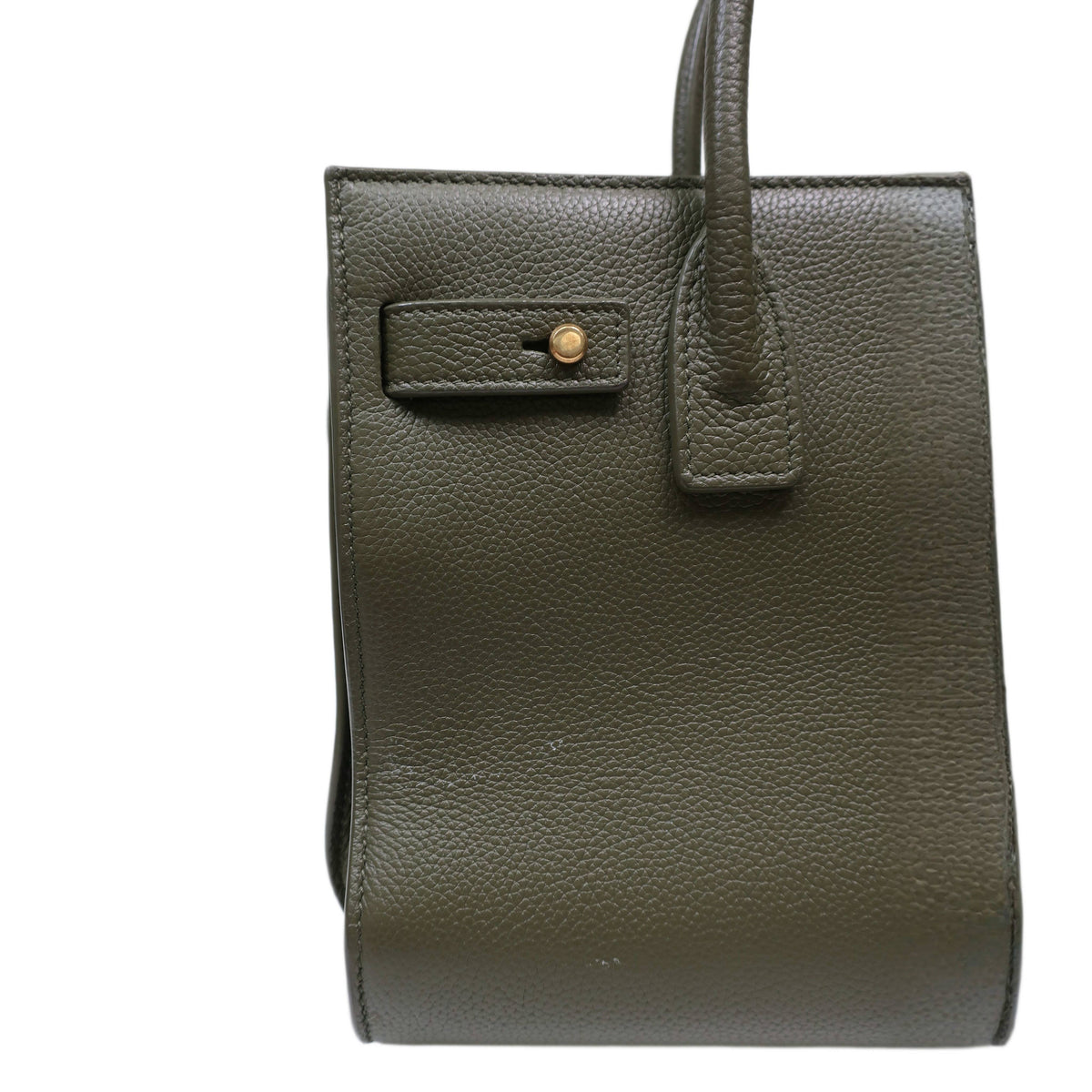 SAINT LAURENT Grained Calfskin Nano Supple Sac De Jour Bag