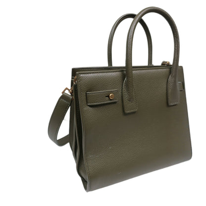 SAINT LAURENT Grained Calfskin Nano Supple Sac De Jour Bag