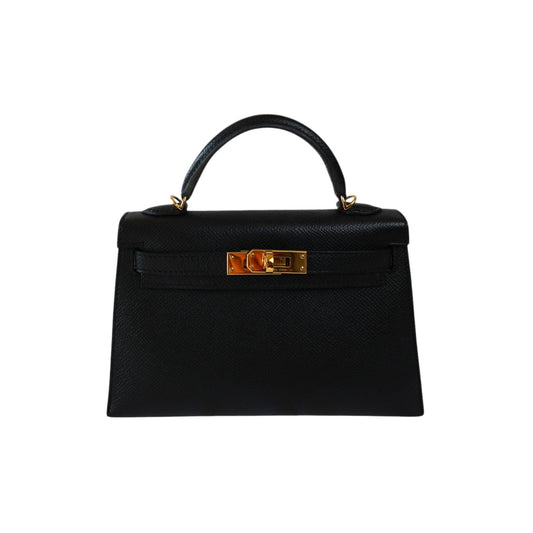 Noir Mini Kelly II 20 Gold Hardware, 2025 Stamp K