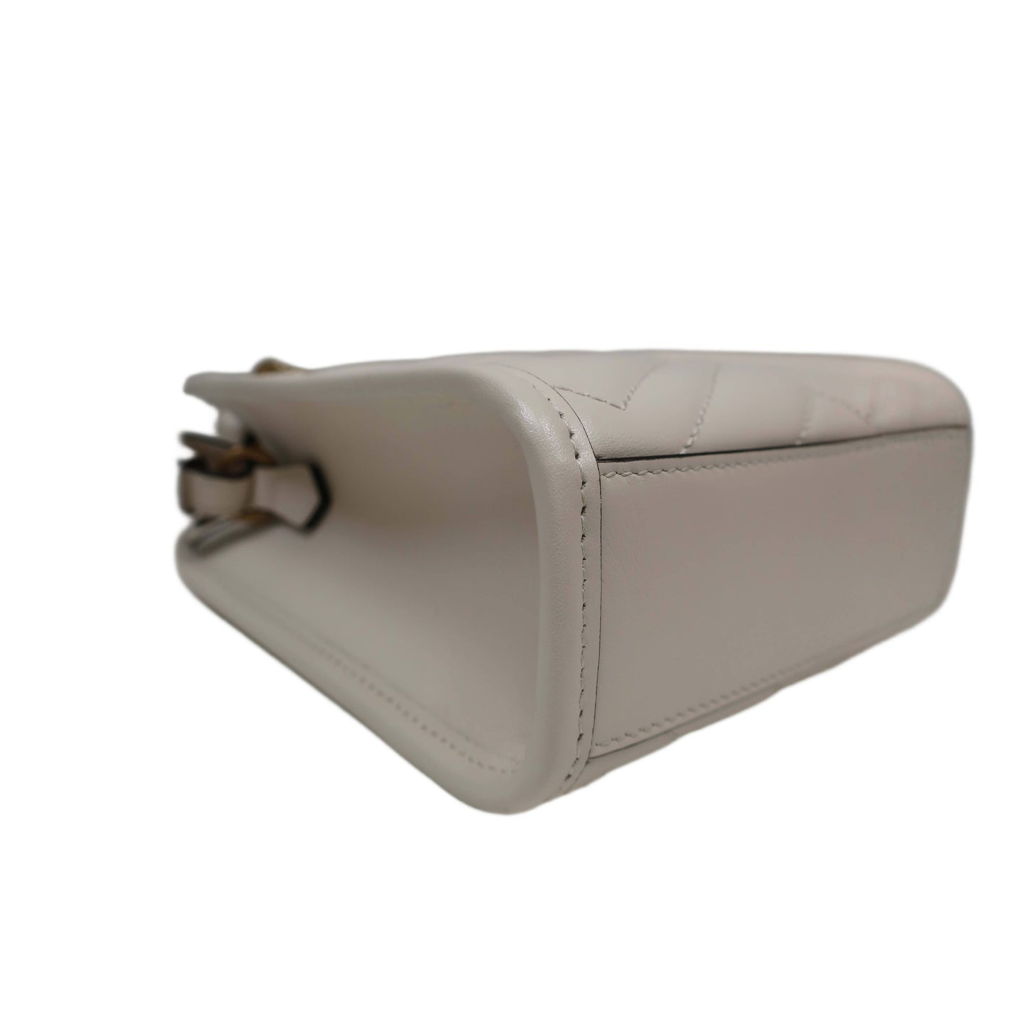 GUCCI GG Marmont White Leather Handbag