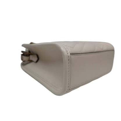 GUCCI GG Marmont White Leather Handbag