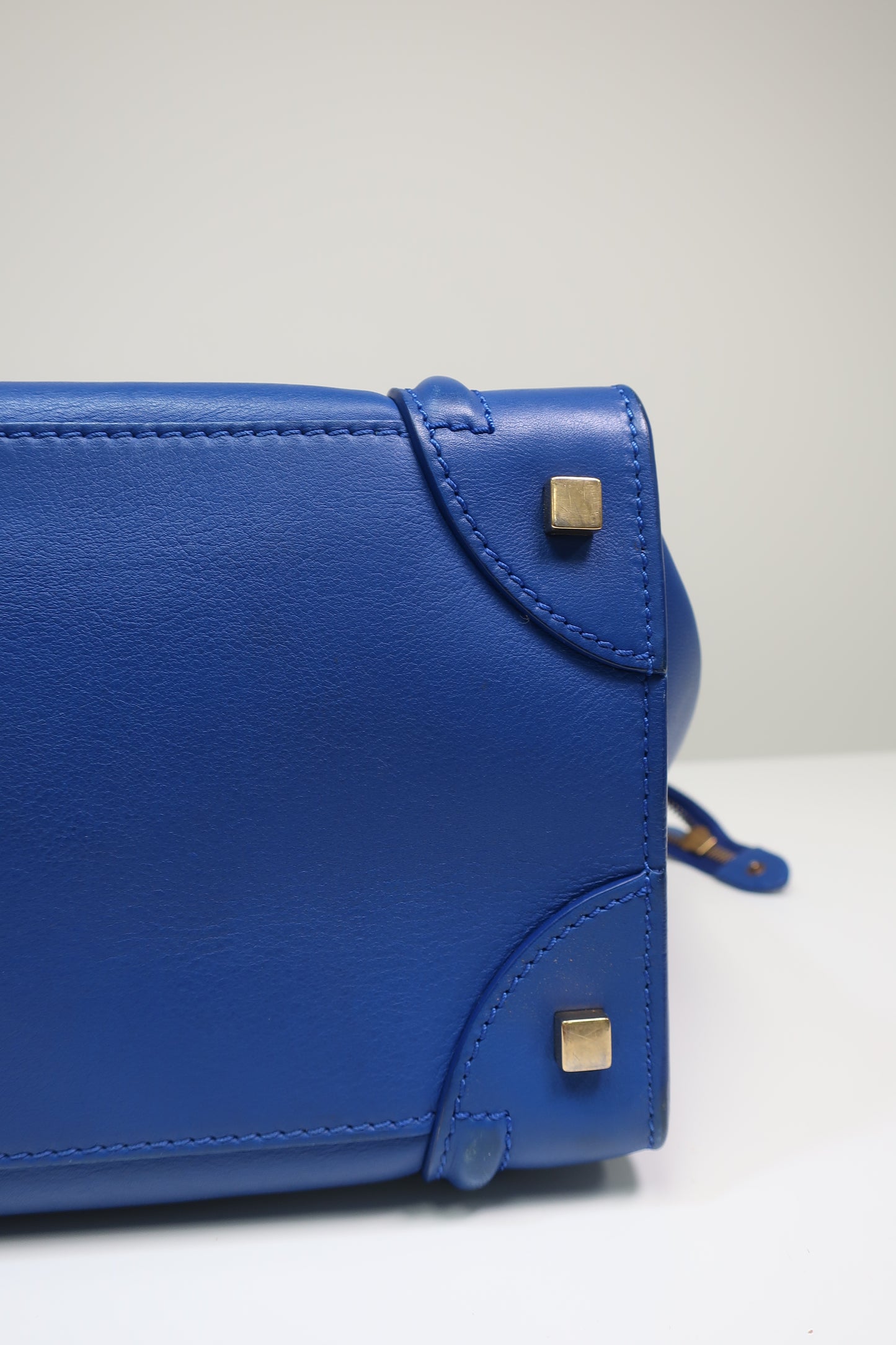 Celine  Smooth Calfskin Mini Luggage Royal Blue