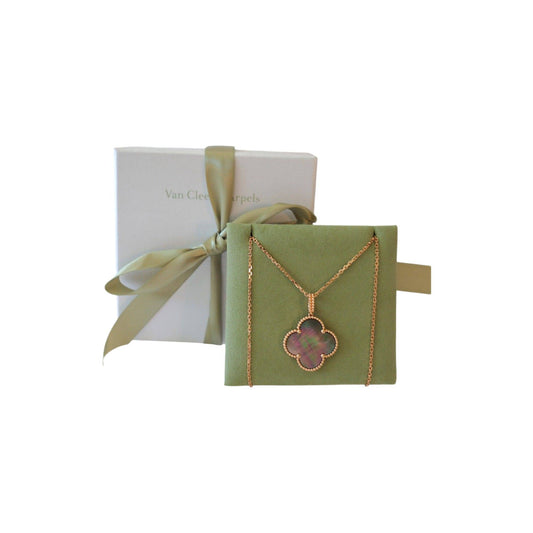 Van Cleef & Arpels Magic Alhambra long necklace, 1 motif 18K rose gold, Mother-of-pearl