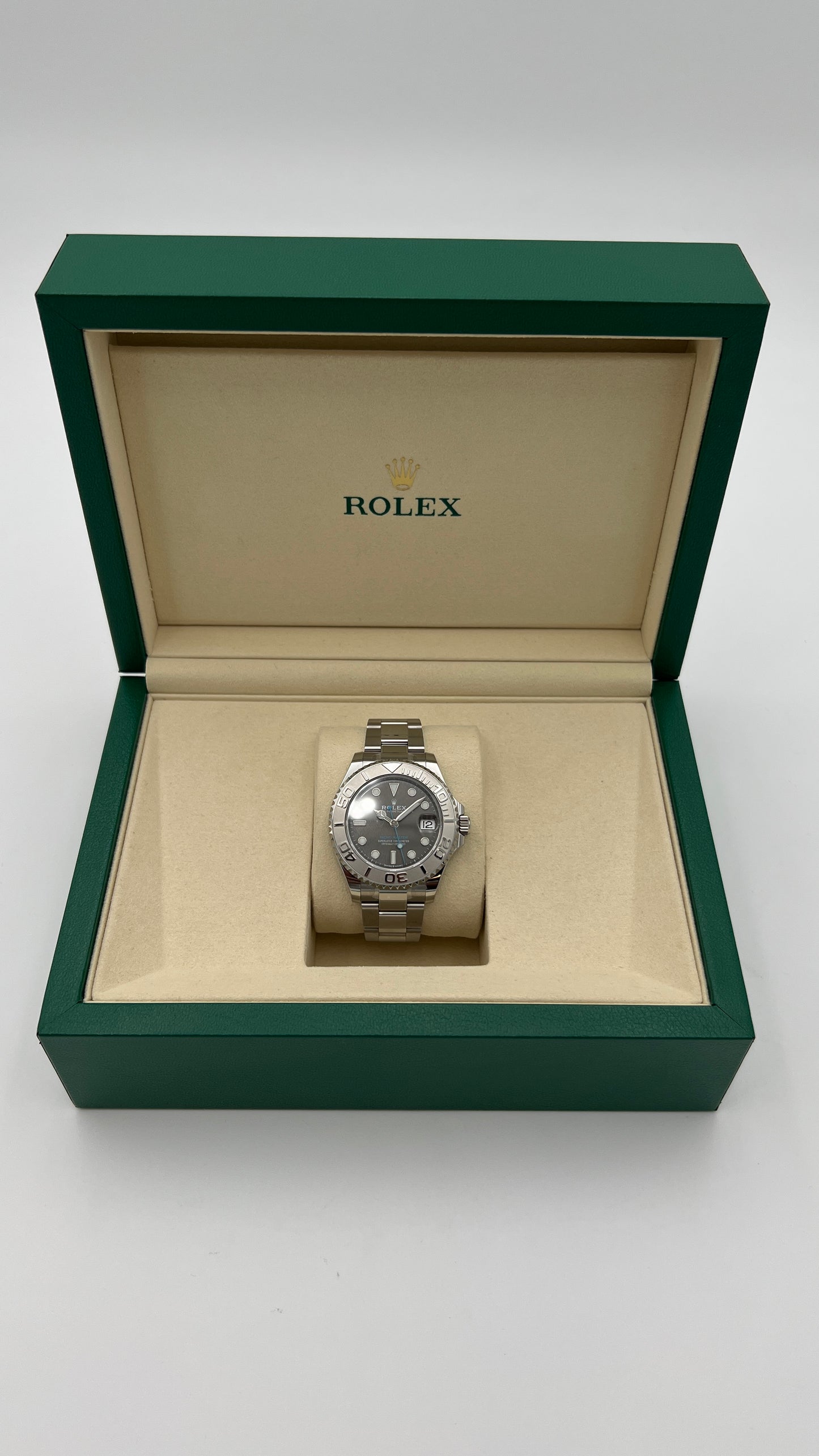 Rolex Yacht-Master 37 Slate Dial Oystersteel and Platinum 268622 Ref: 268622-0002