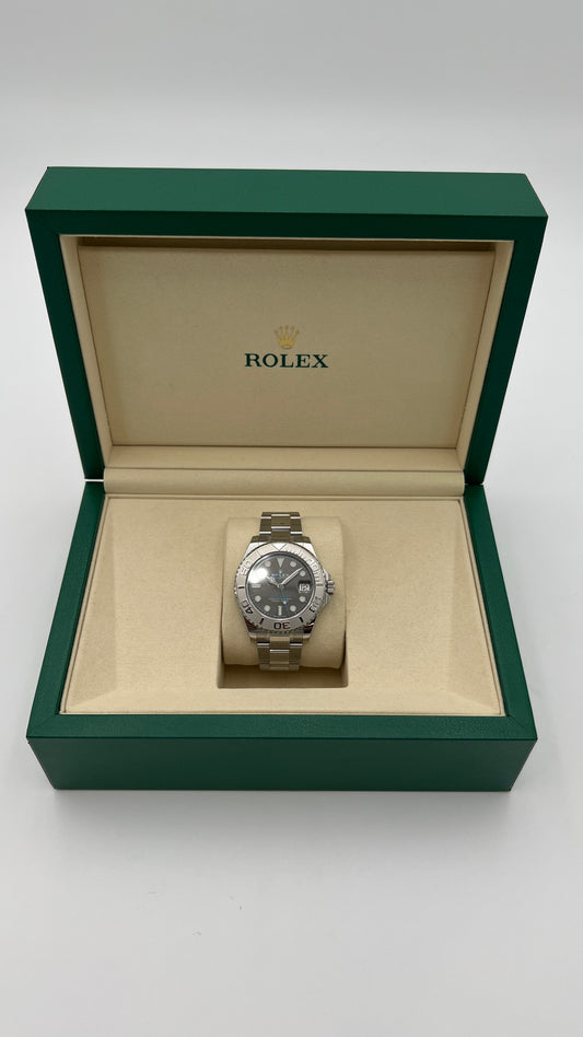 Rolex Yacht-Master 37 Slate Dial Oystersteel and Platinum 268622 Ref: 268622-0002