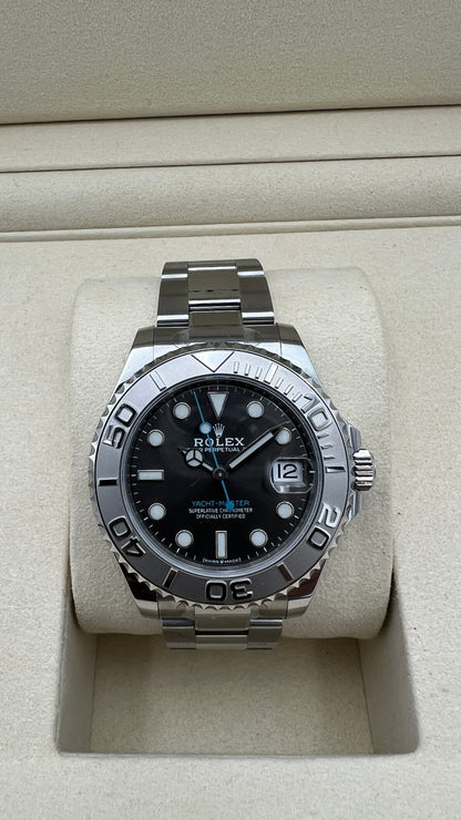 Rolex Yacht-Master 37 Slate Dial Oystersteel and Platinum 268622 Ref: 268622-0002