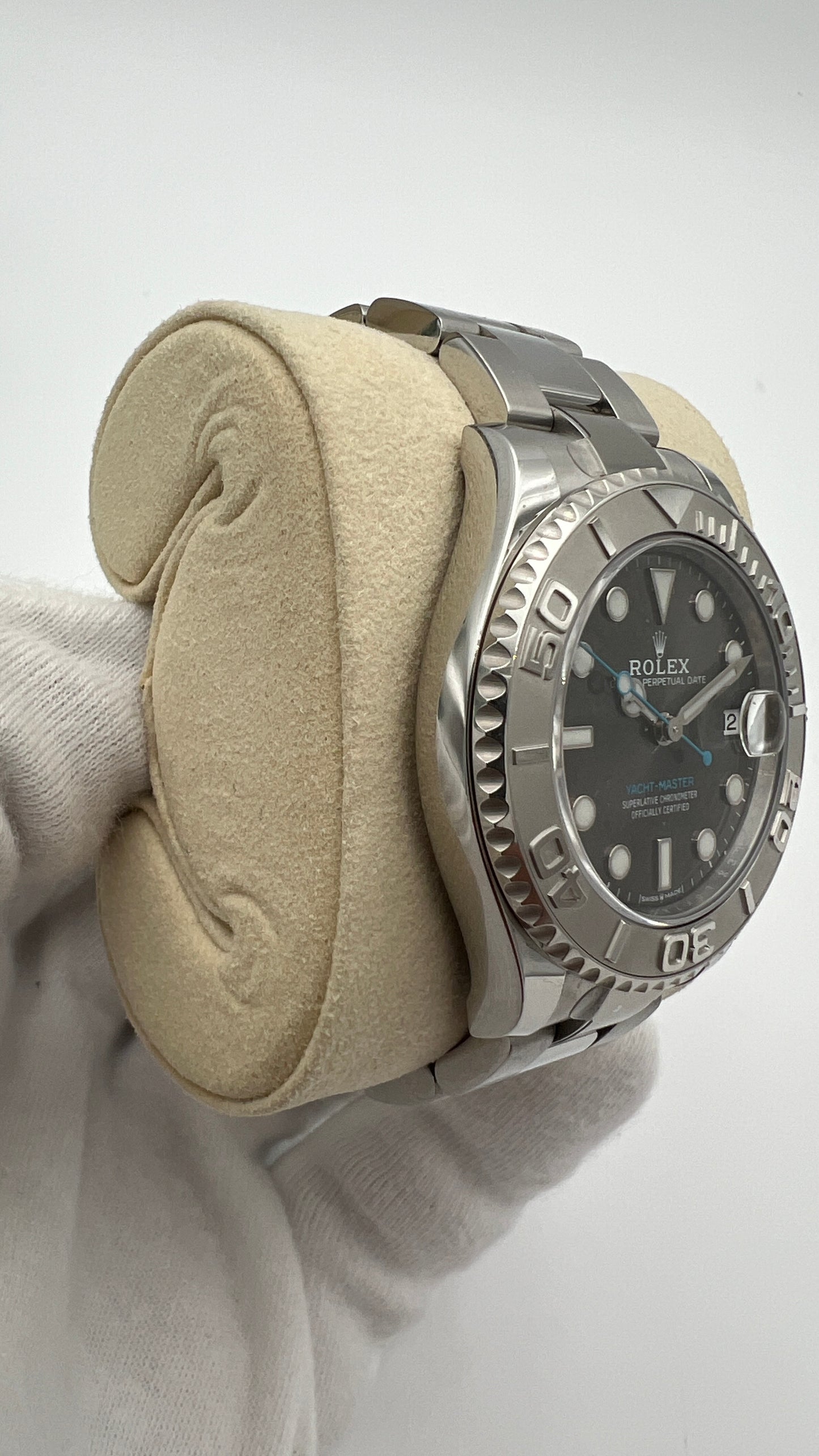 Rolex Yacht-Master 37 Slate Dial Oystersteel and Platinum 268622 Ref: 268622-0002