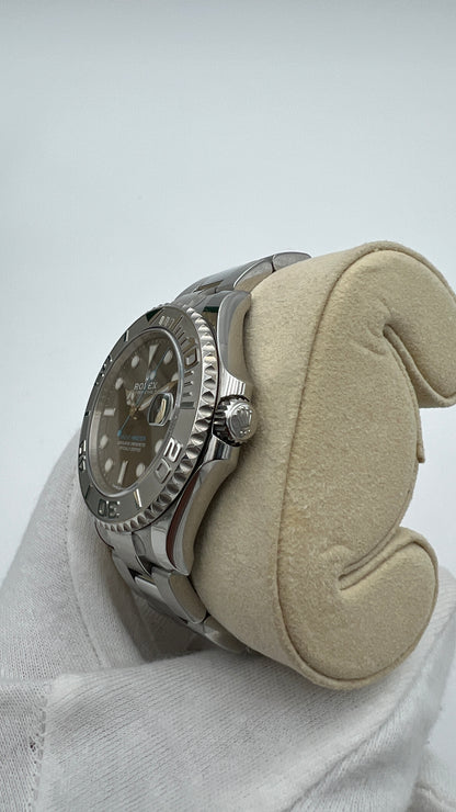 Rolex Yacht-Master 37 Slate Dial Oystersteel and Platinum 268622 Ref: 268622-0002