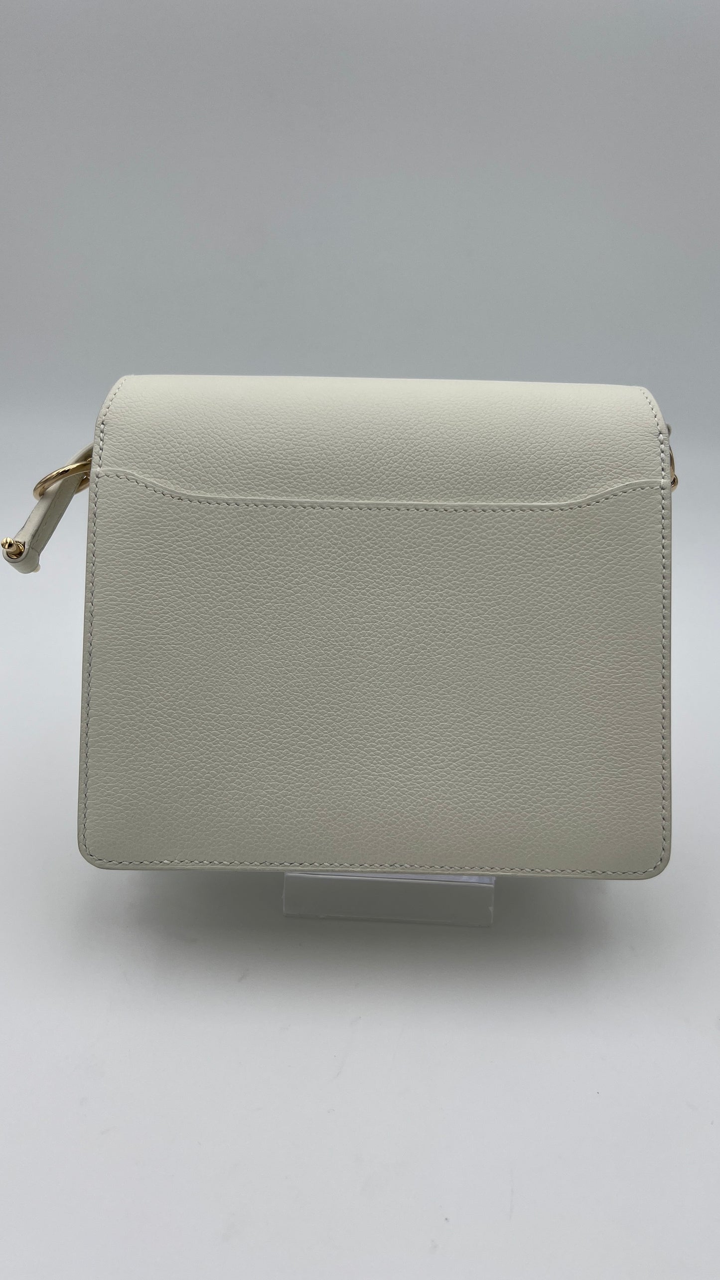 Hermès Roulis Mini 18 Bag White Evercolor With Permabrass hardware
