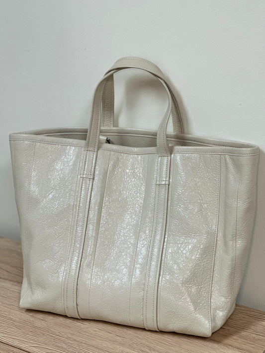 Balenciaga Barbes Medium East-West Leather Tote