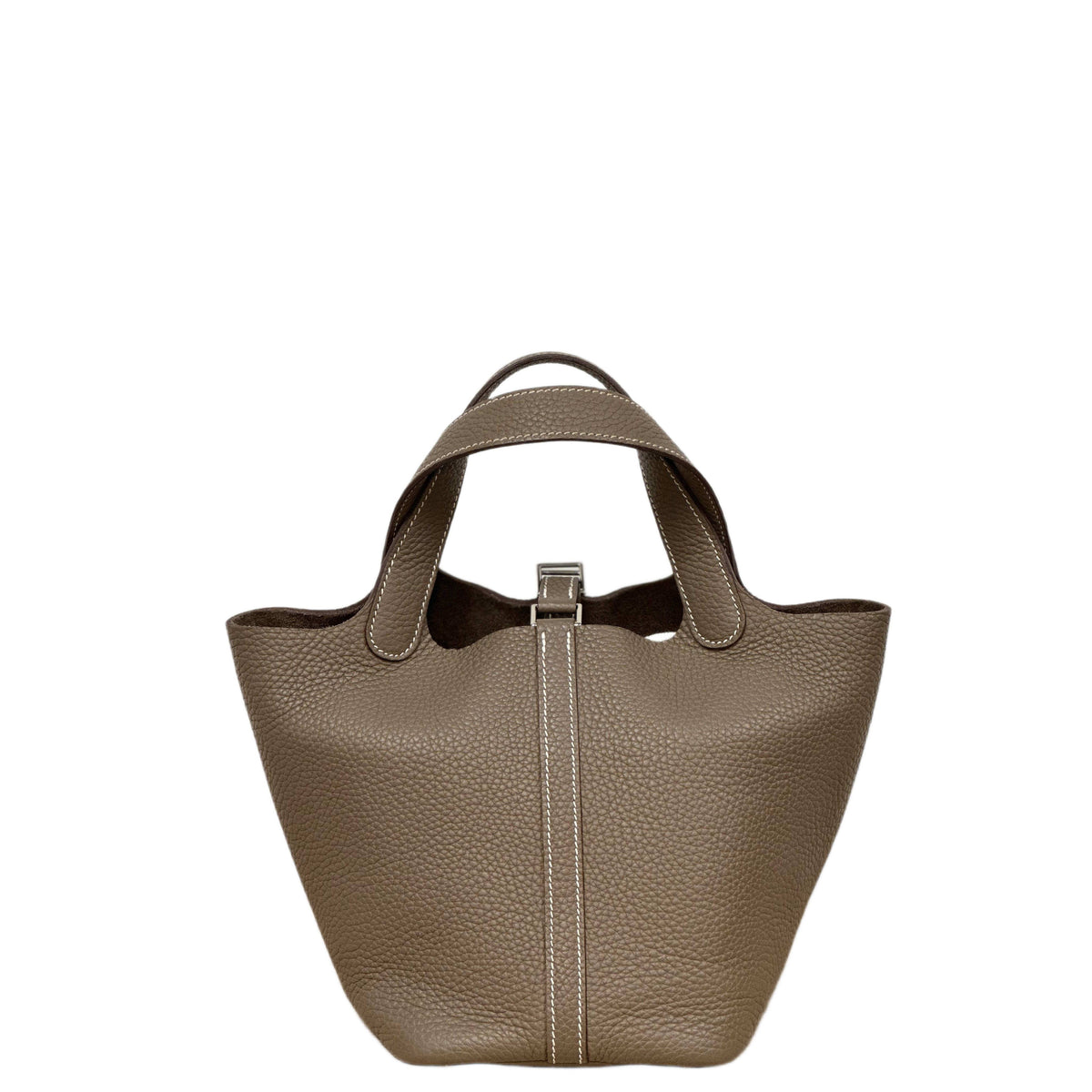 HERMES Taurillon Clemence Picotin Lock 18 PM Etoupe