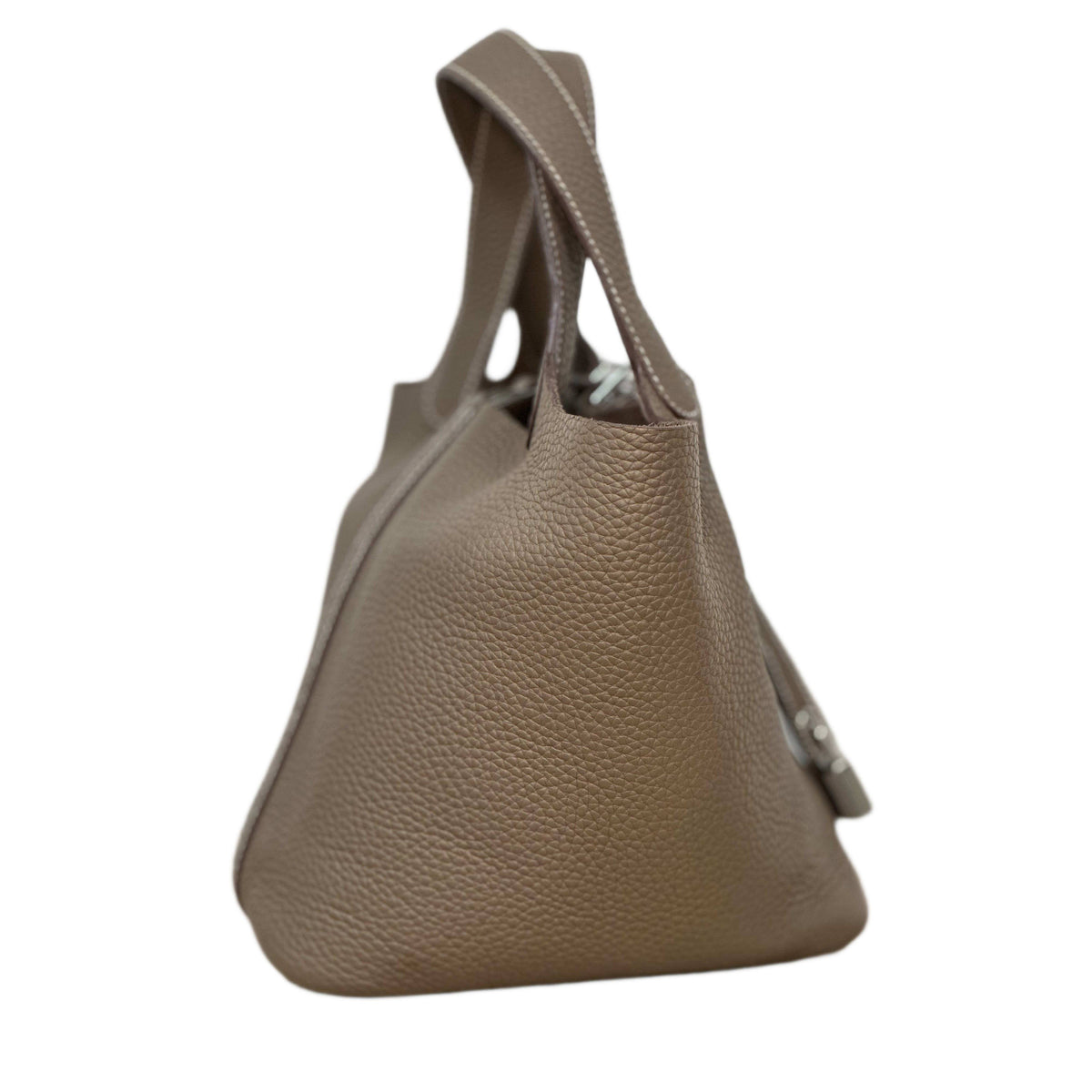 HERMES Taurillon Clemence Picotin Lock 18 PM Etoupe