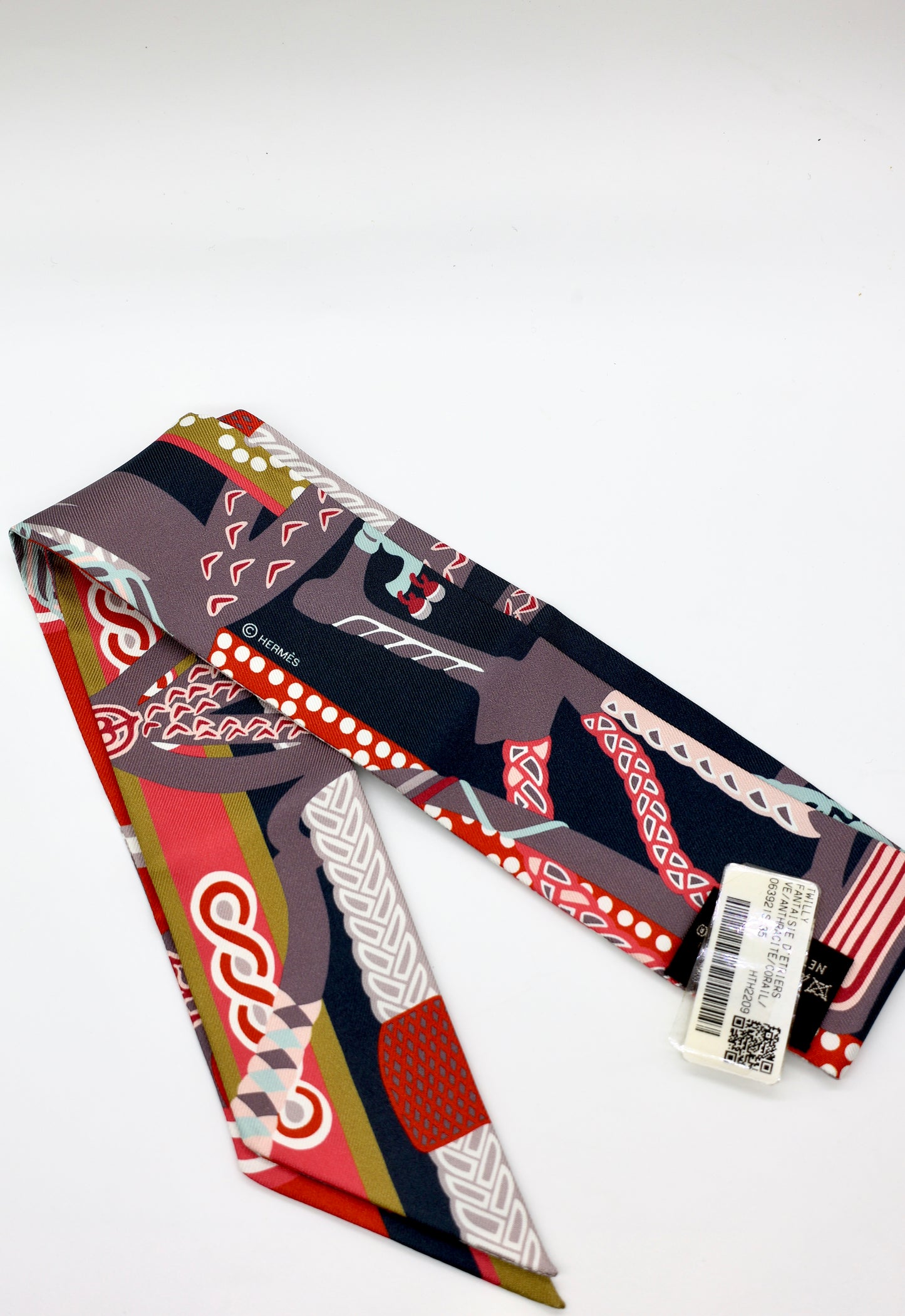 Hermès Fantaisie D'Etriers Twilly Scarf