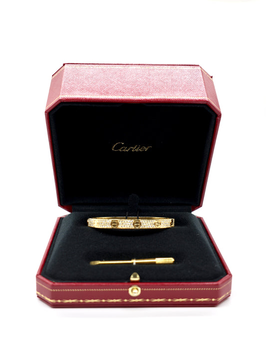 Cartier 18kt Yellow Gold Love Diamond Bracelet