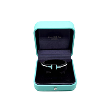 TIFFANY & CO. White Gold Turquoise T Wire Bracelet