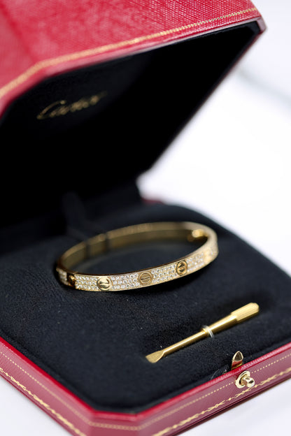 Cartier 18kt Yellow Gold Love Diamond Bracelet