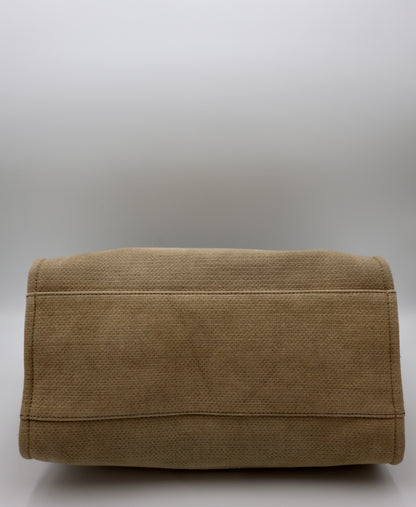 Chanel Deauville 2-Way Tote Canvas Shoulder Bag