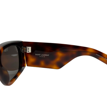 Saint Laurent SL 654 Havana Rectangle Sunglasses