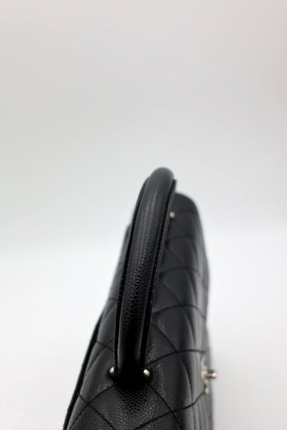 CHANEL Caviar Quilted Jumbo Kelly Flap Black