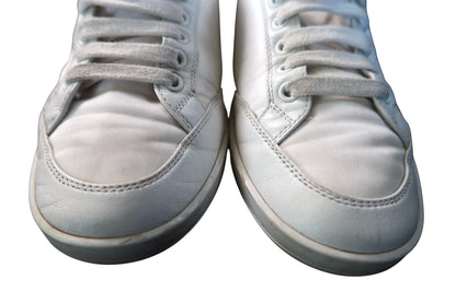 Prada Nappa Re Nylon White Sneakers Low Top Women