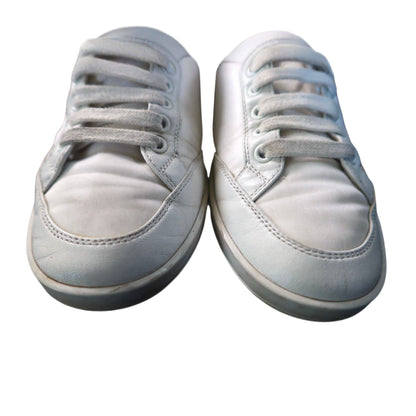 Prada Nappa Re Nylon White Sneakers Low Top Women