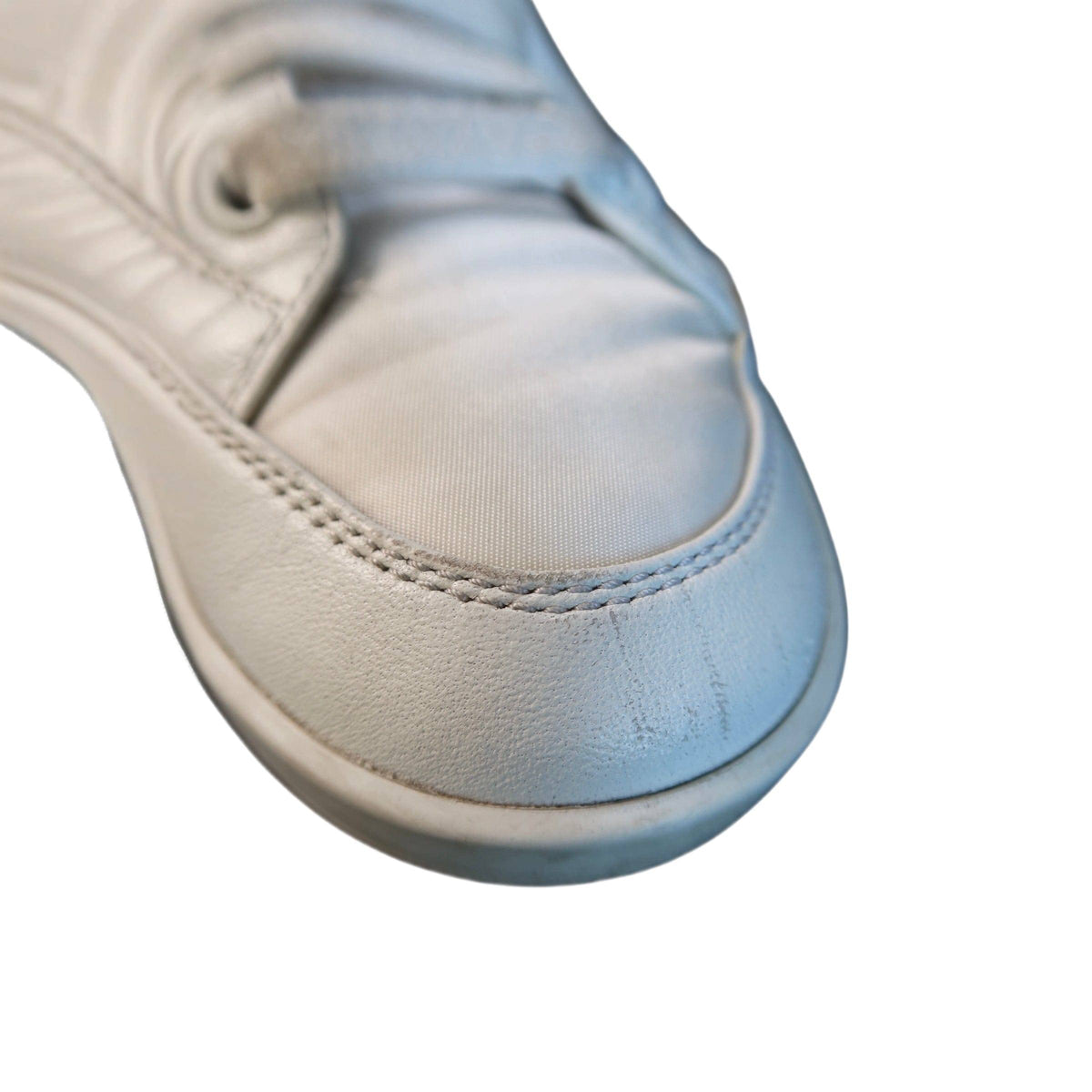 Prada Nappa Re Nylon White Sneakers Low Top Women