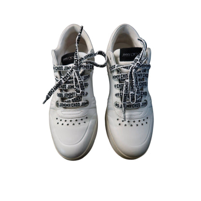 Jimmy Choo White Hawaiian Star Calf Leather Sneakers Women