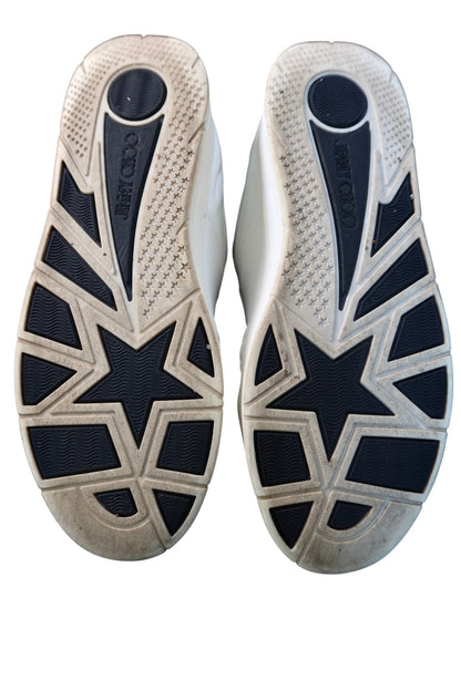 Jimmy Choo White Hawaiian Star Calf Leather Sneakers Women