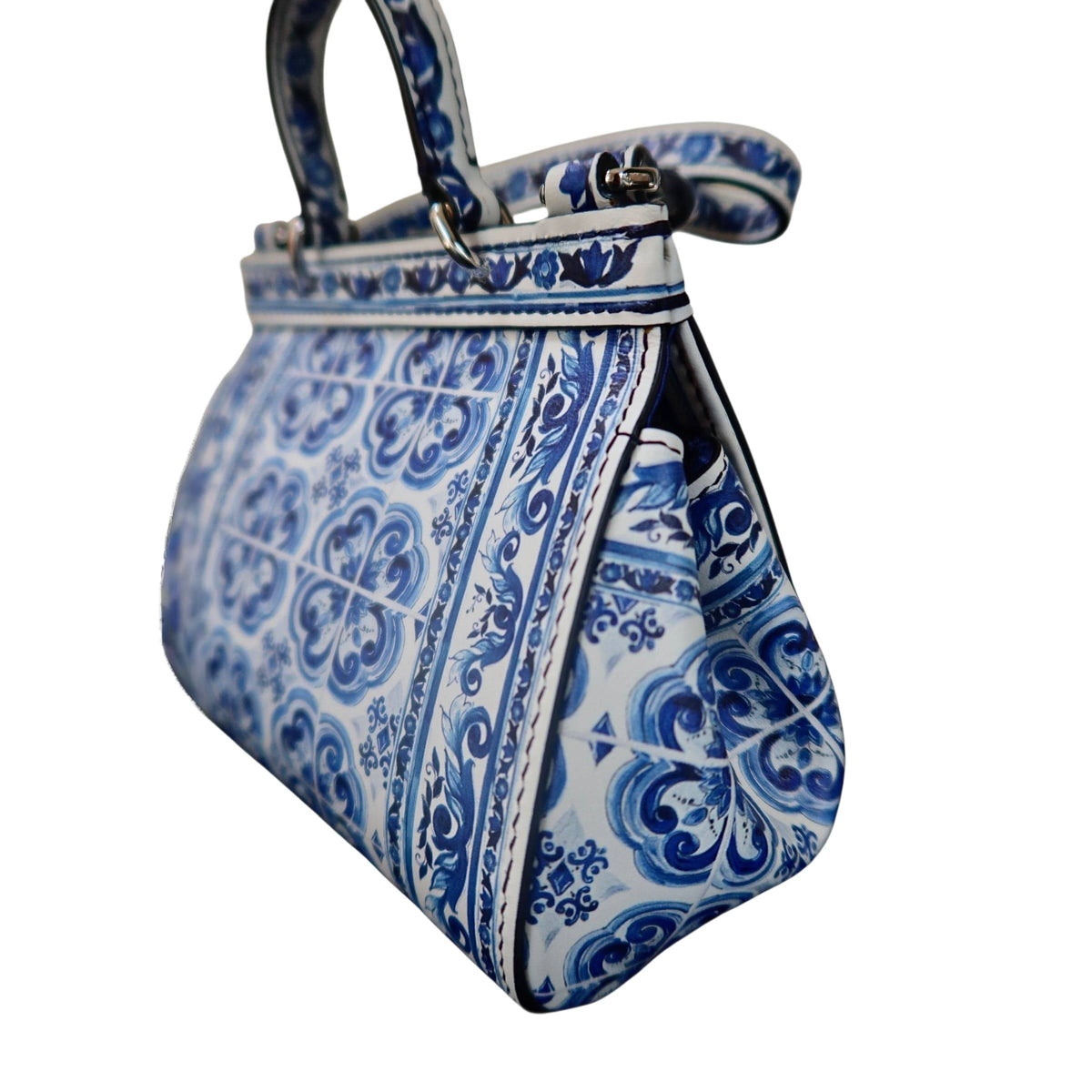 Dolce & Gabbana Mini Sicily Majolica-Print Top-Handle Bag