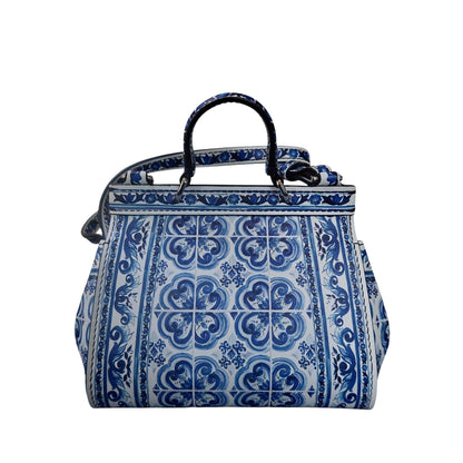 Dolce & Gabbana Mini Sicily Majolica-Print Top-Handle Bag