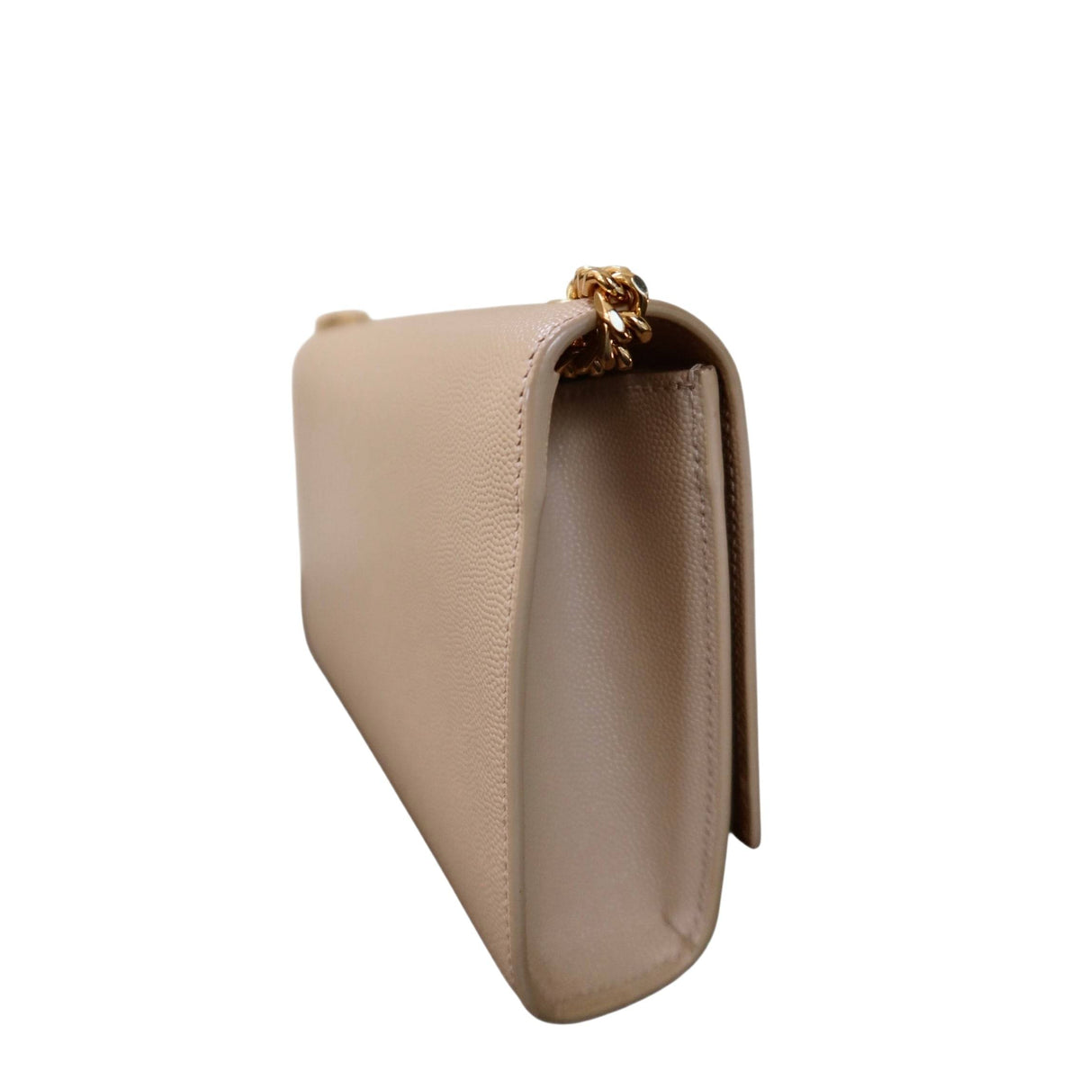 Saint Laurent Grain De Poudre Small Monogram Kate Satchel Nude Powder